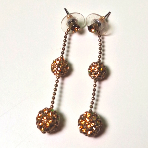 Gold-Sparkling Colored Earrings (med weight) - Picture 1 of 3